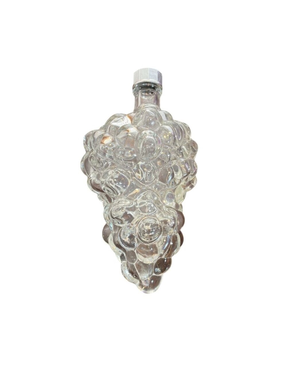 Vintage Glass Grapes Bottle - Made In Italy 1930's - 1940's